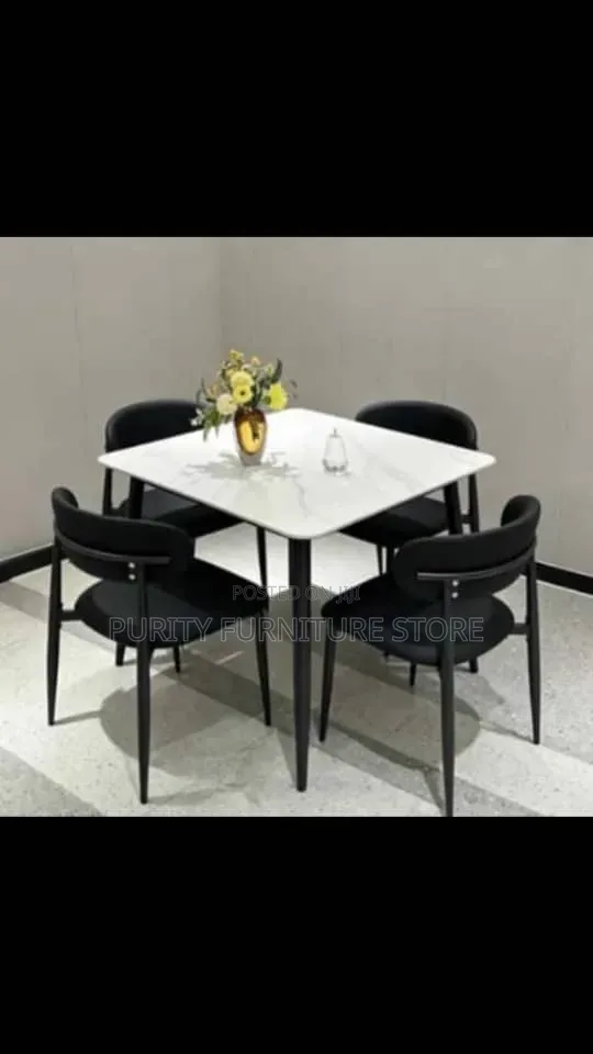 4 Dinning Chairs and Marble Table