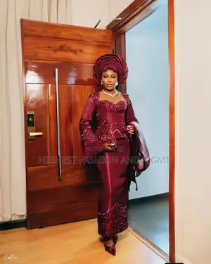 Premium Burgundy Traditional Wedding Dress