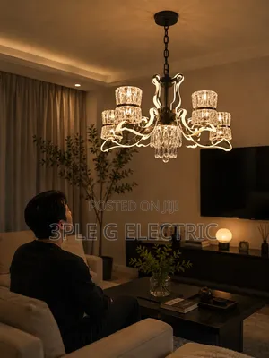 By 6 Hands Led Crystal Chandelier