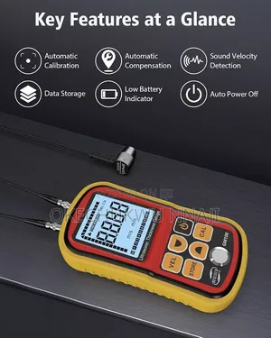 Gm100 Digital Ultrasonic Thickness Gauge Meter, Range 0.047 to 8.85in,