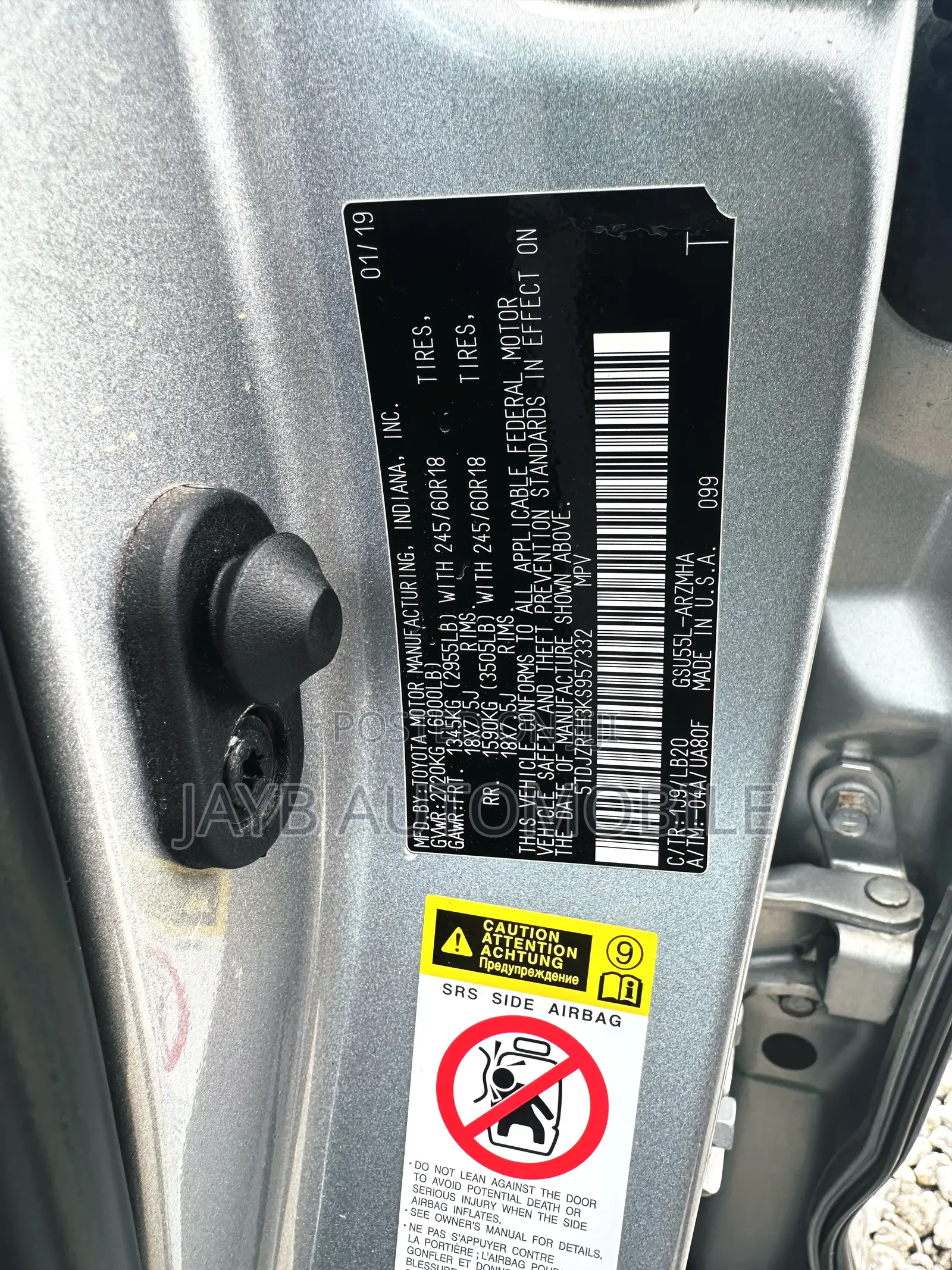 Toyota Highlander XLE 2019 Silver