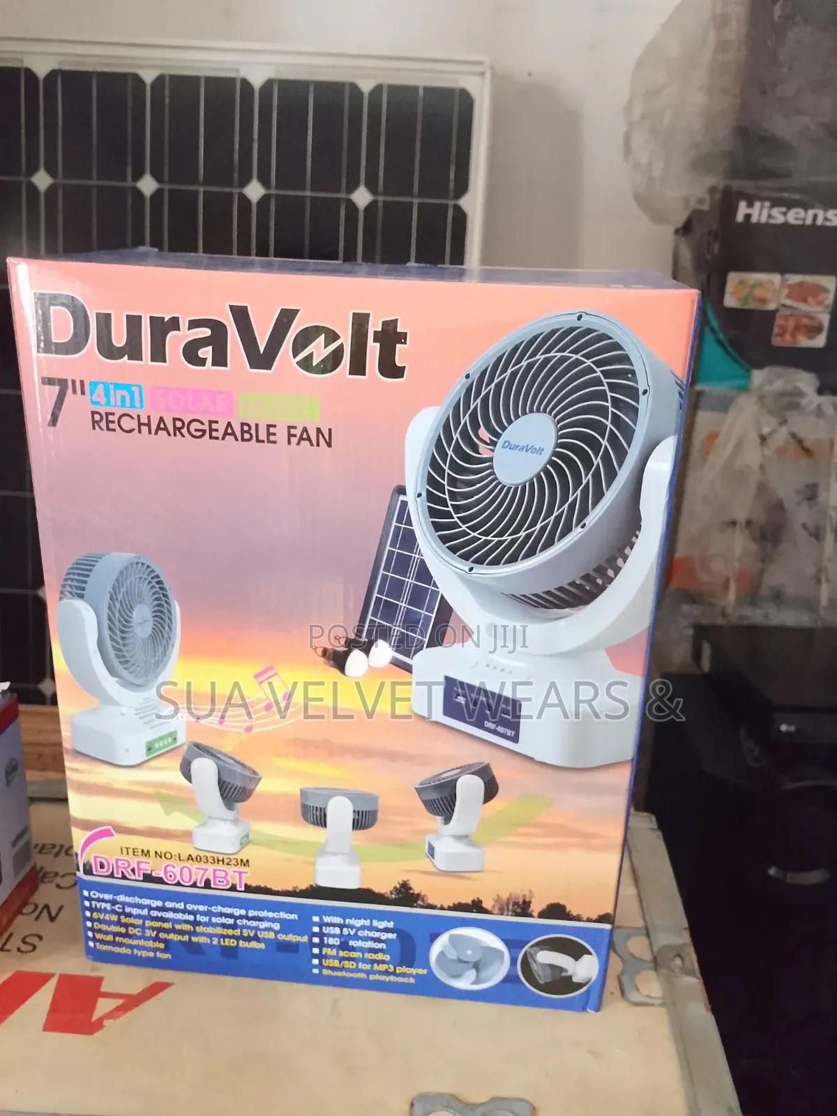7" 4 in 1 Rechargeable Fan