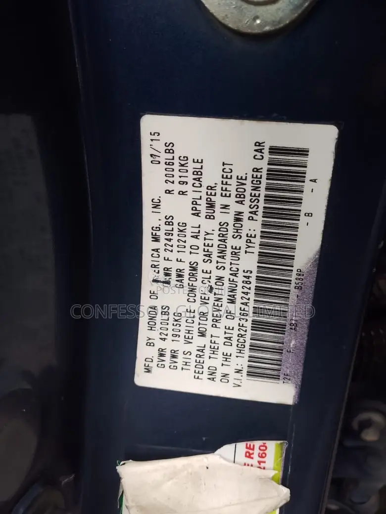 Honda Accord 2015 Blue