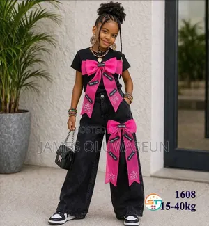 Lovely Bow 2 Piece Set Size: 3-8years