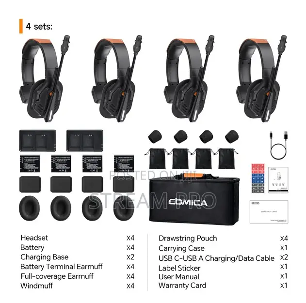 Comica Seekcom S1 Wireless Intercom 4 Users