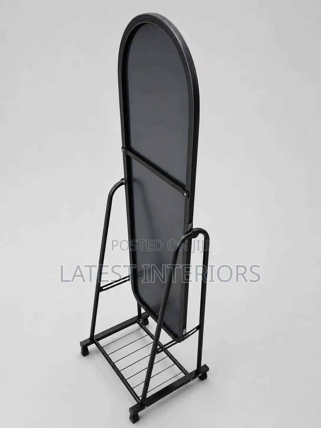 Movable Standing Dressing Mirror With Storage Shelf