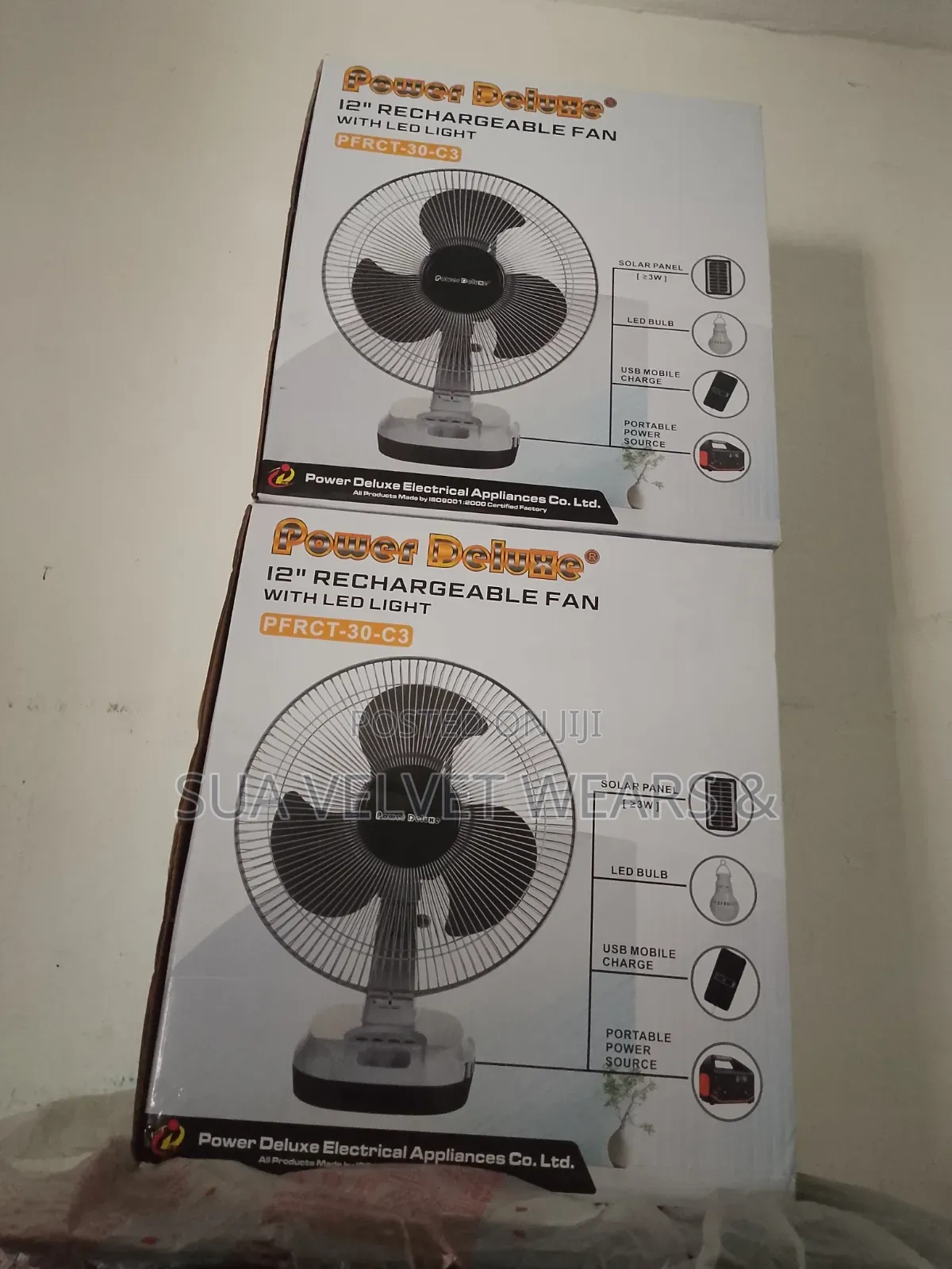 12" Rechargeable Fan