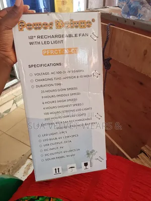 12" Rechargeable Fan