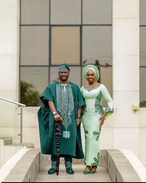 Luxury Mint Emerald Traditional Couple Set