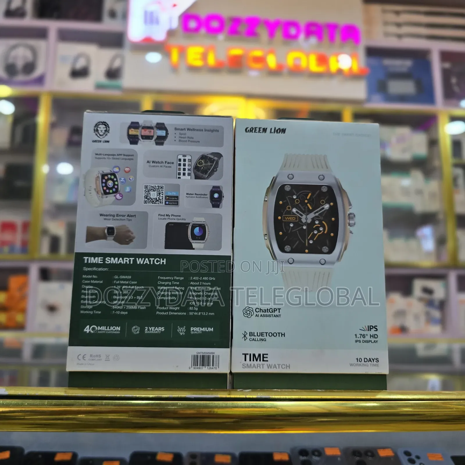 Green Lion Time Smart Watch (White)
