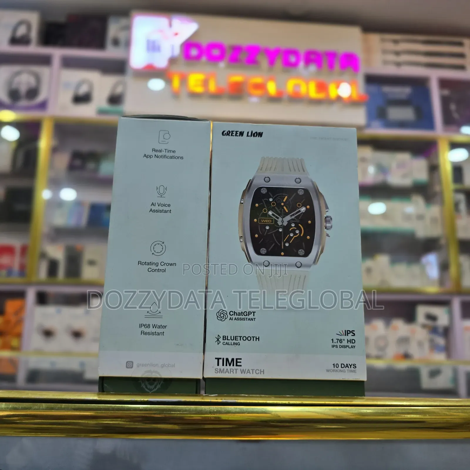 Green Lion Time Smart Watch (White)