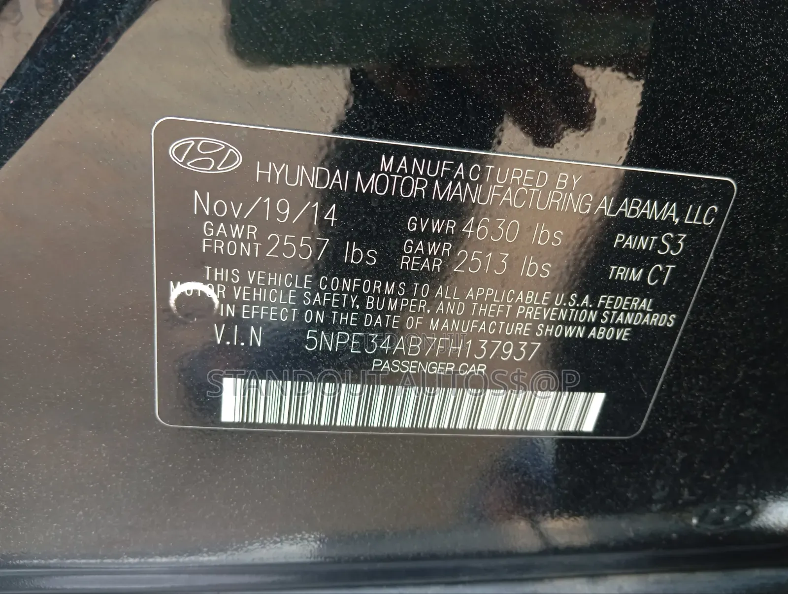 Hyundai Sonata 2015 Gray
