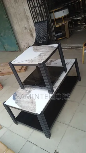 Durable Marble Top Center Table and Side Stool