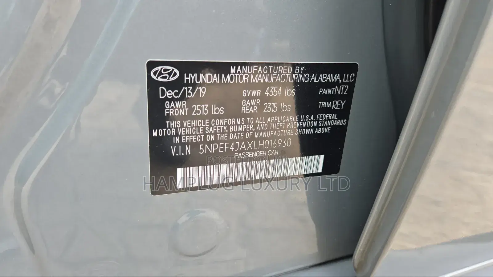 Hyundai Sonata 2020 Gray