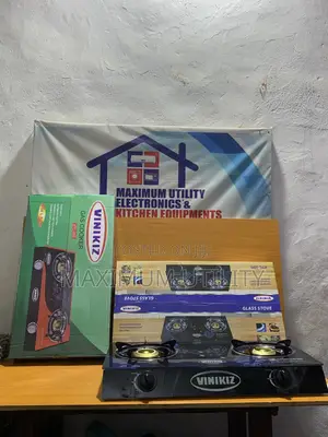 Vinikiz 2 Burner Brand New Glass Top Gas Cooker