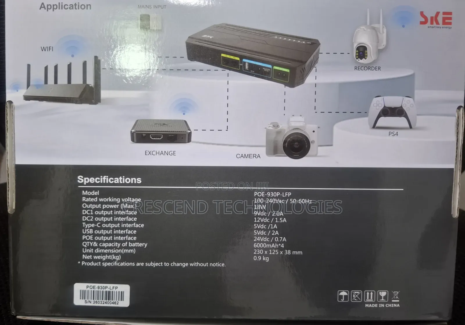 24,000mah Ske Mini Ups (Router Power Bank)