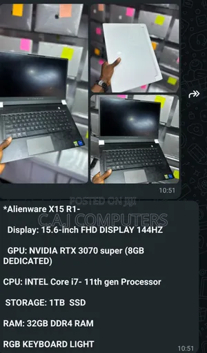 Laptop Alienware X15 R1 32GB Intel Core i7 SSD 1T