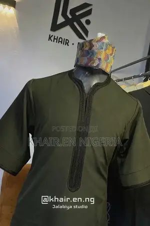 Luxury Short Sleeve Moroccan Jalabiya for Men – Premium Djellaba