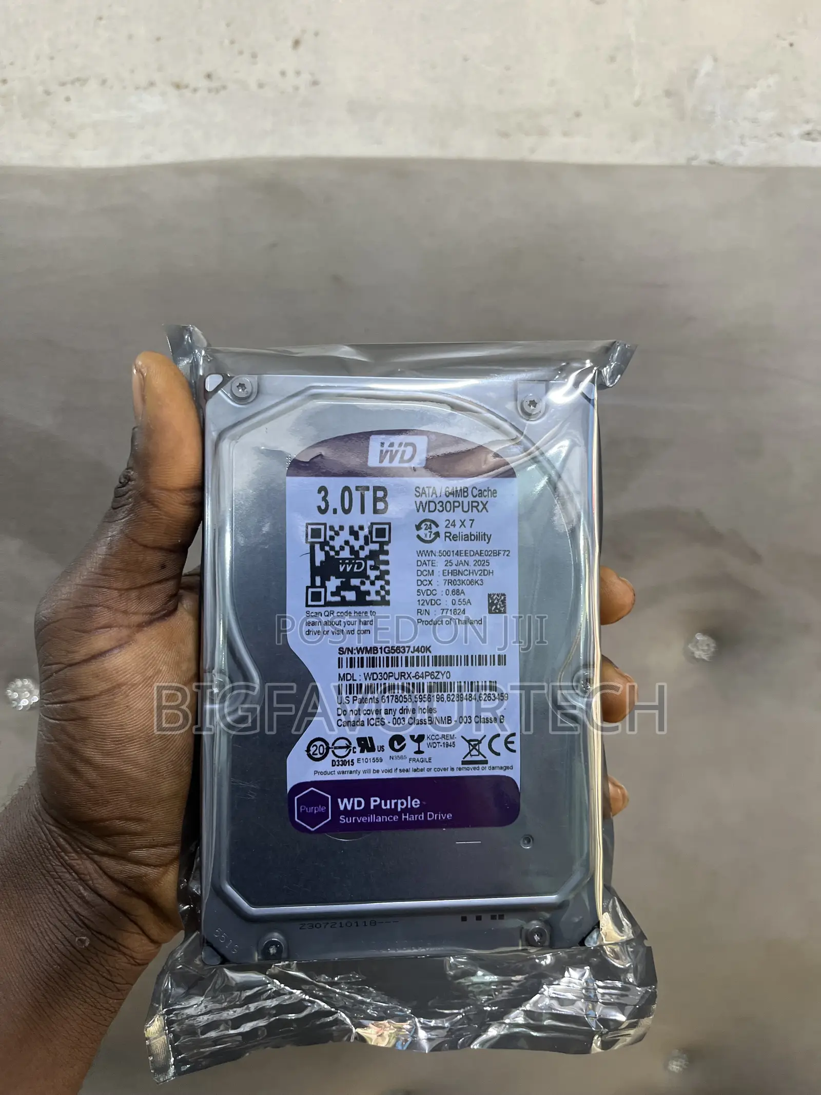 Wd Purple Surveillance Hard Drive - 3tb