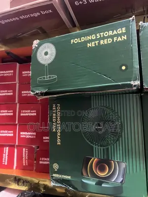 Folding Storage Net Red Fan