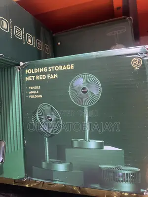 Folding Storage Net Red Fan