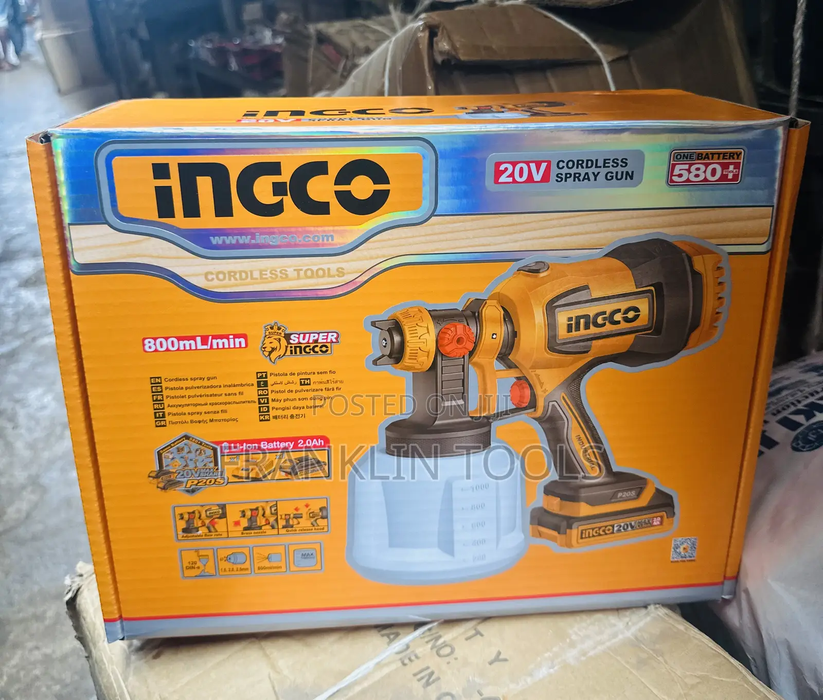 Ingco 20v Cordless Spray Gun