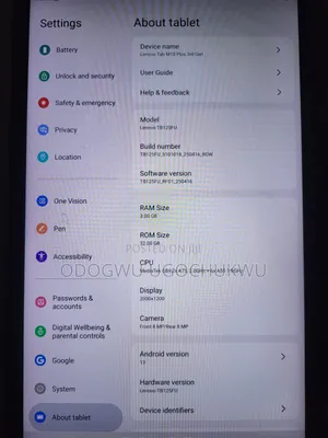 Lenovo Tab 32 GB Gray