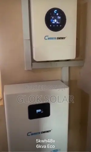 5kwh Ion Lithium Battery and 6.2kva Cworth Hybrid Inverter