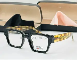 Tommy Hilfiger Glasses Featuring a Thick Black Rectangular Frame