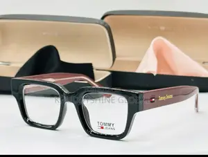 Tommy Hilfiger Glasses Featuring a Thick Black Rectangular Frame