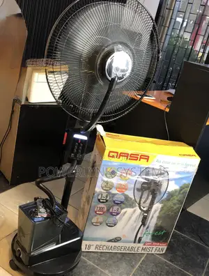 Qasa Fan 18inches Rechargeable Mist Fan