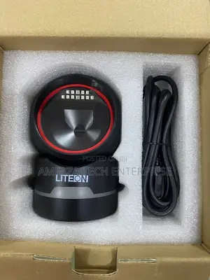 Lite-on Tabletop Barcode Scanner With a Round Face Design