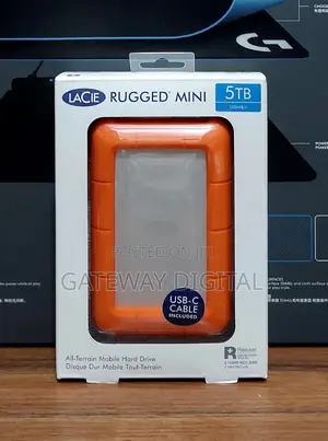 Lacie Rugged Usb-C 5tb External Hard Drive Portable HDD