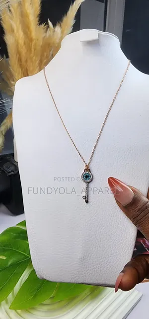 Rose Gold Key Charm Necklace