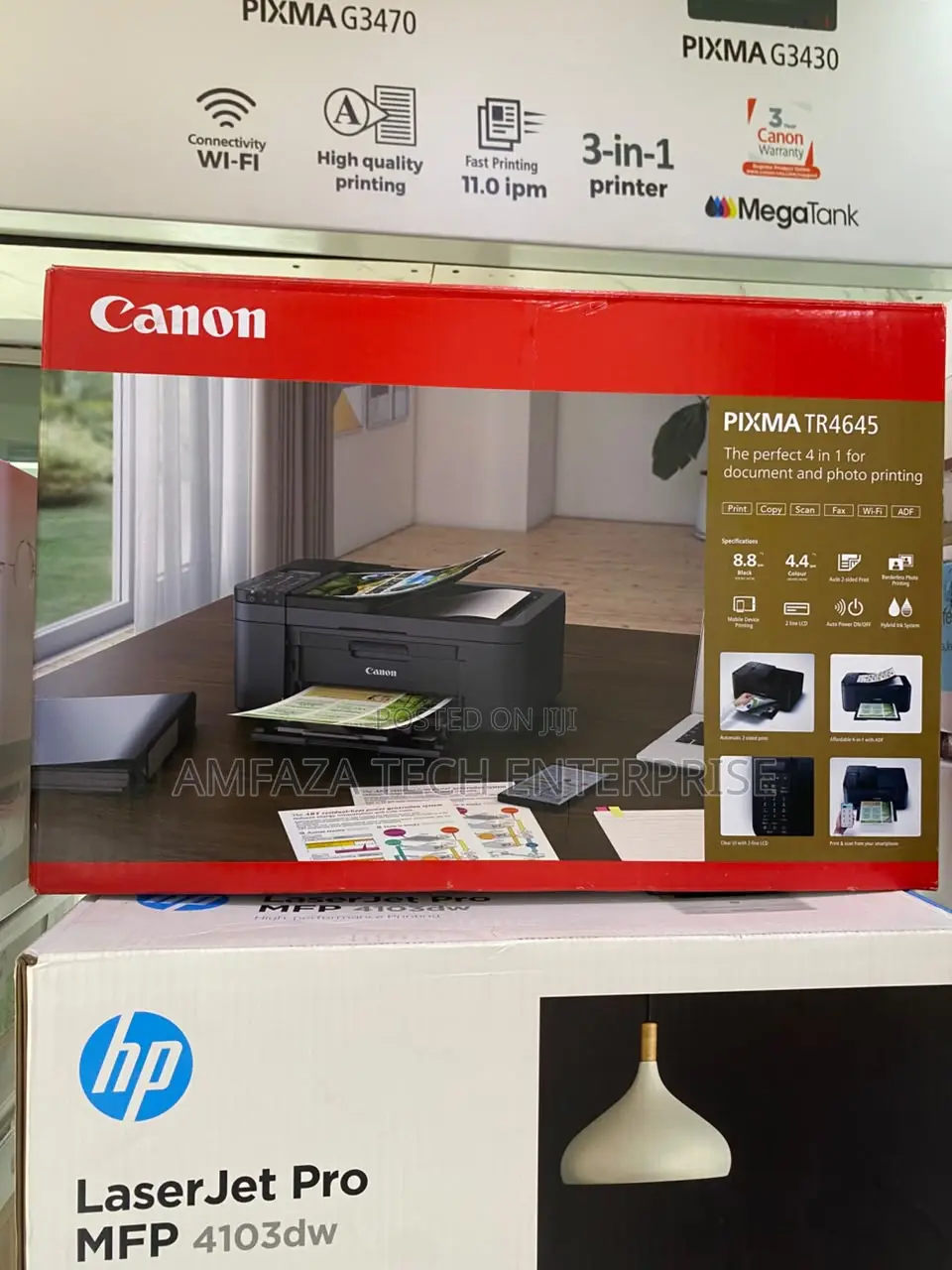 Pixma Tr4645 4-in-1 Wireless Inkjet Printer