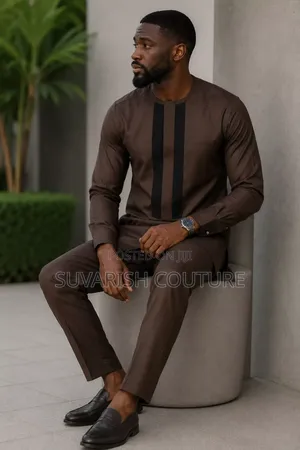 Luxury Brown Senator Wear for Men – Premium Suvarish Couture Outfit
