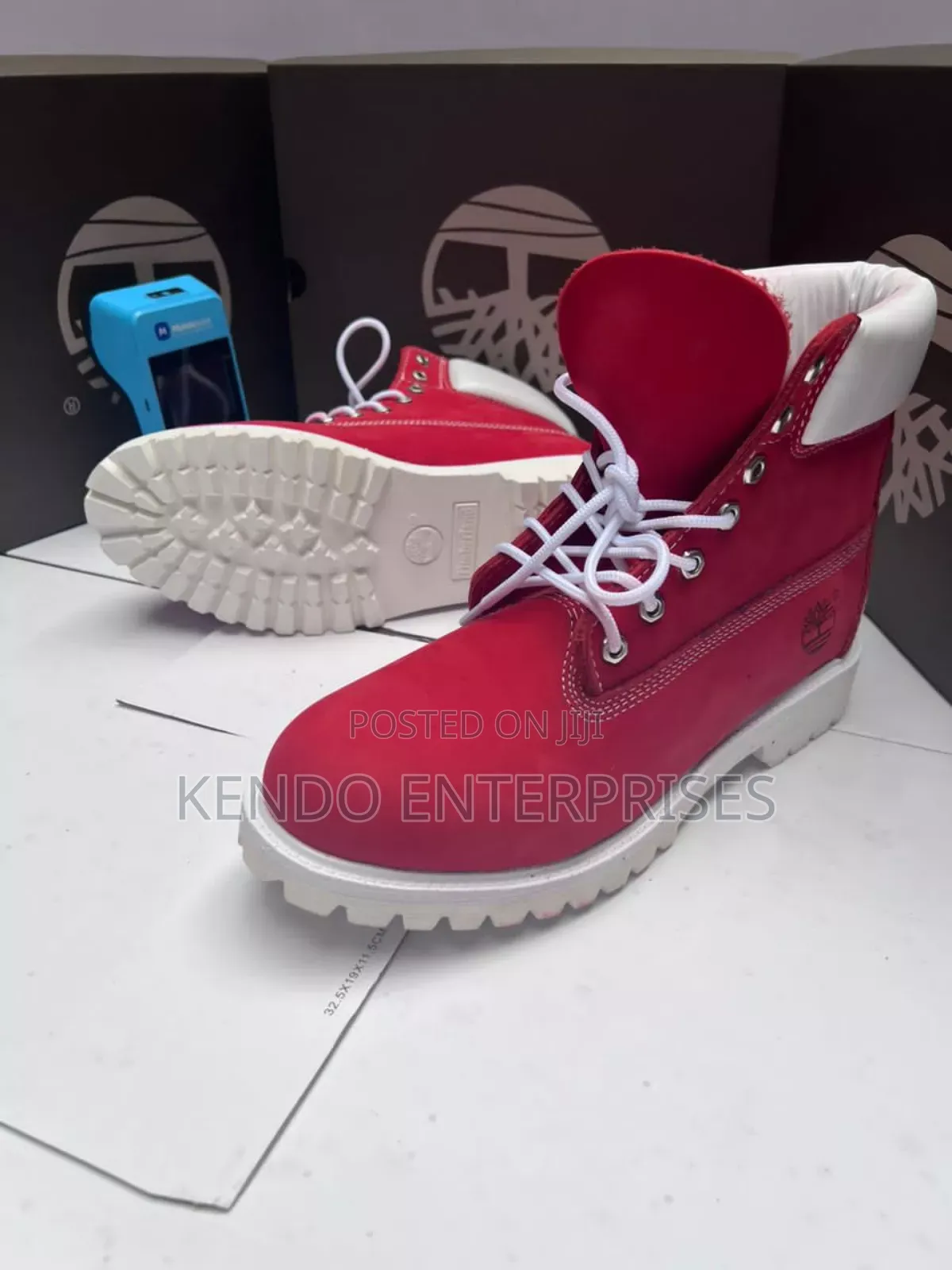 Red Timberland With Box