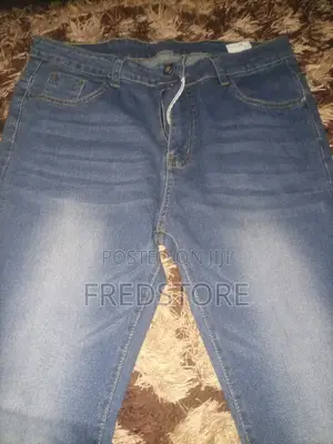 Mens Slim Stretch Blue Jeans