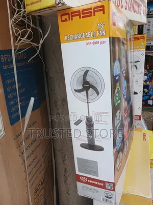 Qasa 18 Inch Rechargeable Fan With Bluetooth and Fm Radio