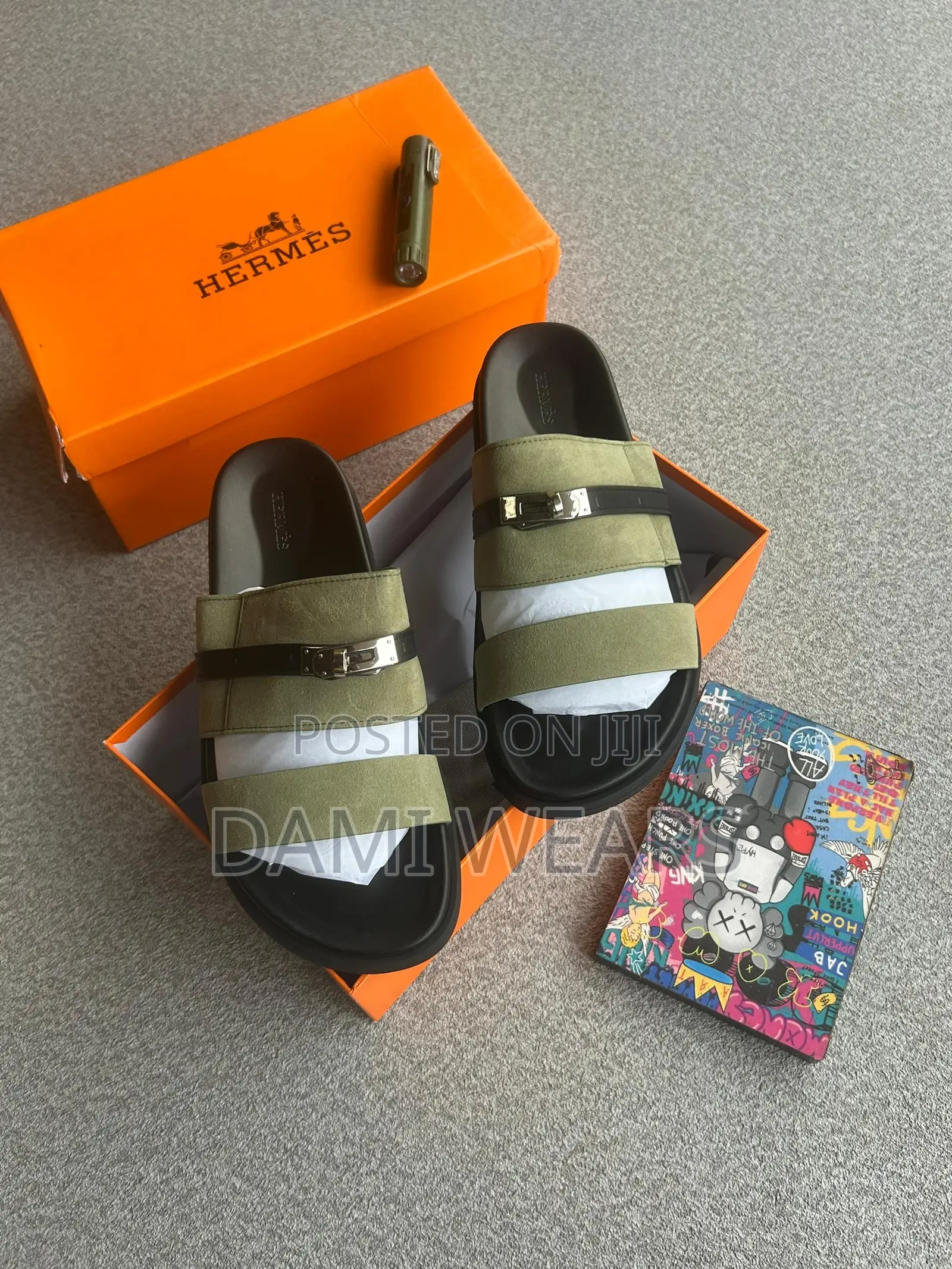 Hermes Leather Slide
