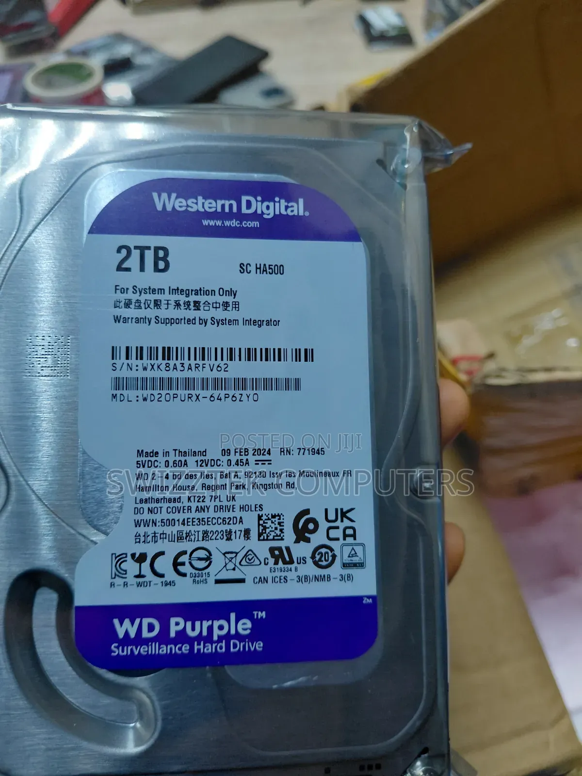 Western Digital 2tb Purple Surveillance HDD