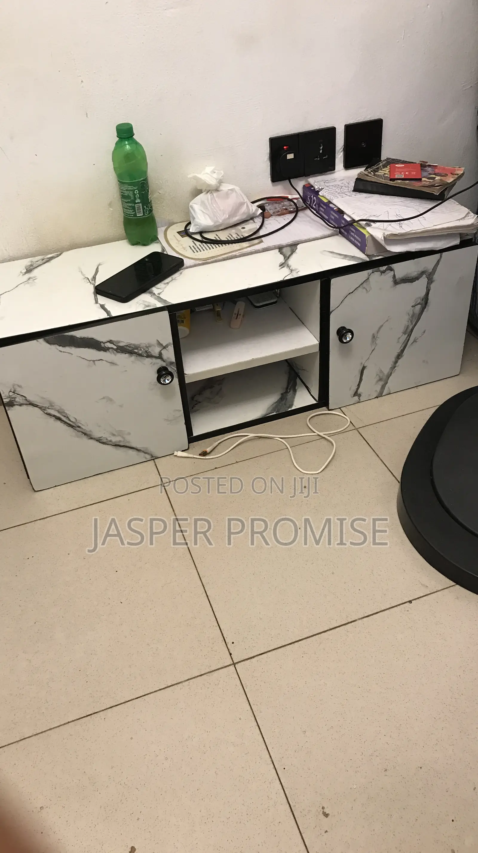 5 Months Used Marble Open Cupboard Tv Stand