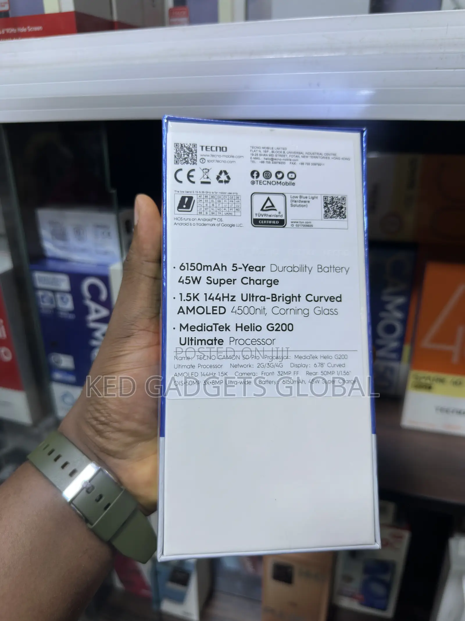 New Tecno Camon 50 Pro 256 GB Black