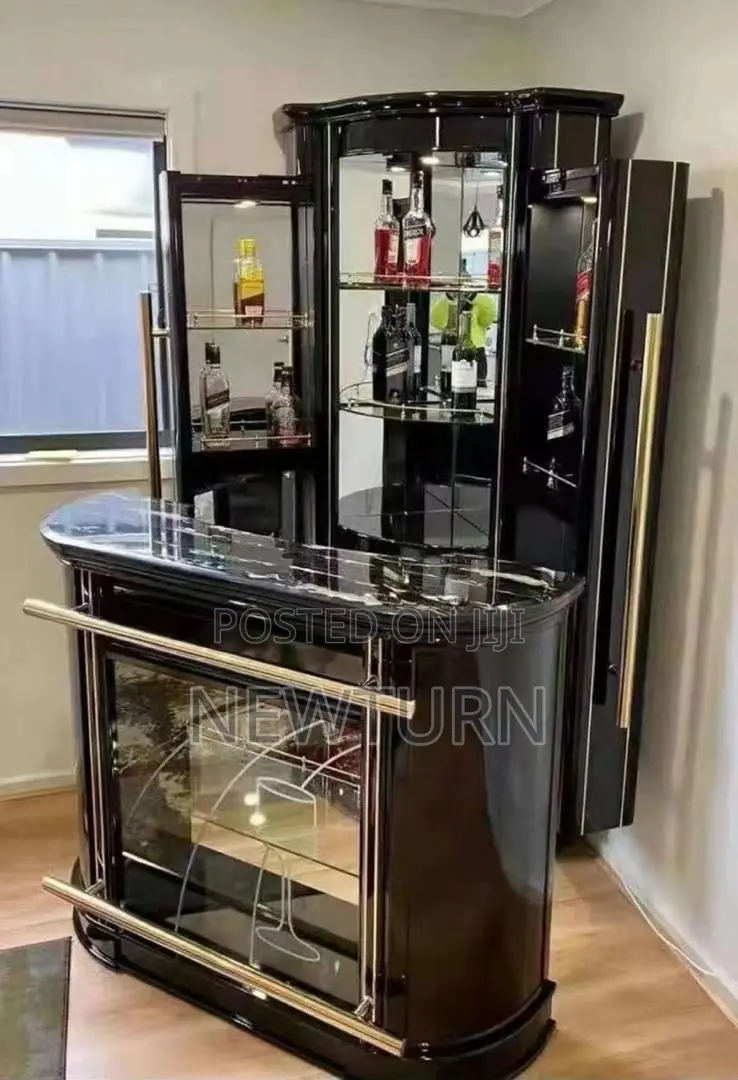 Black Brown Adjustable Wine Bar.