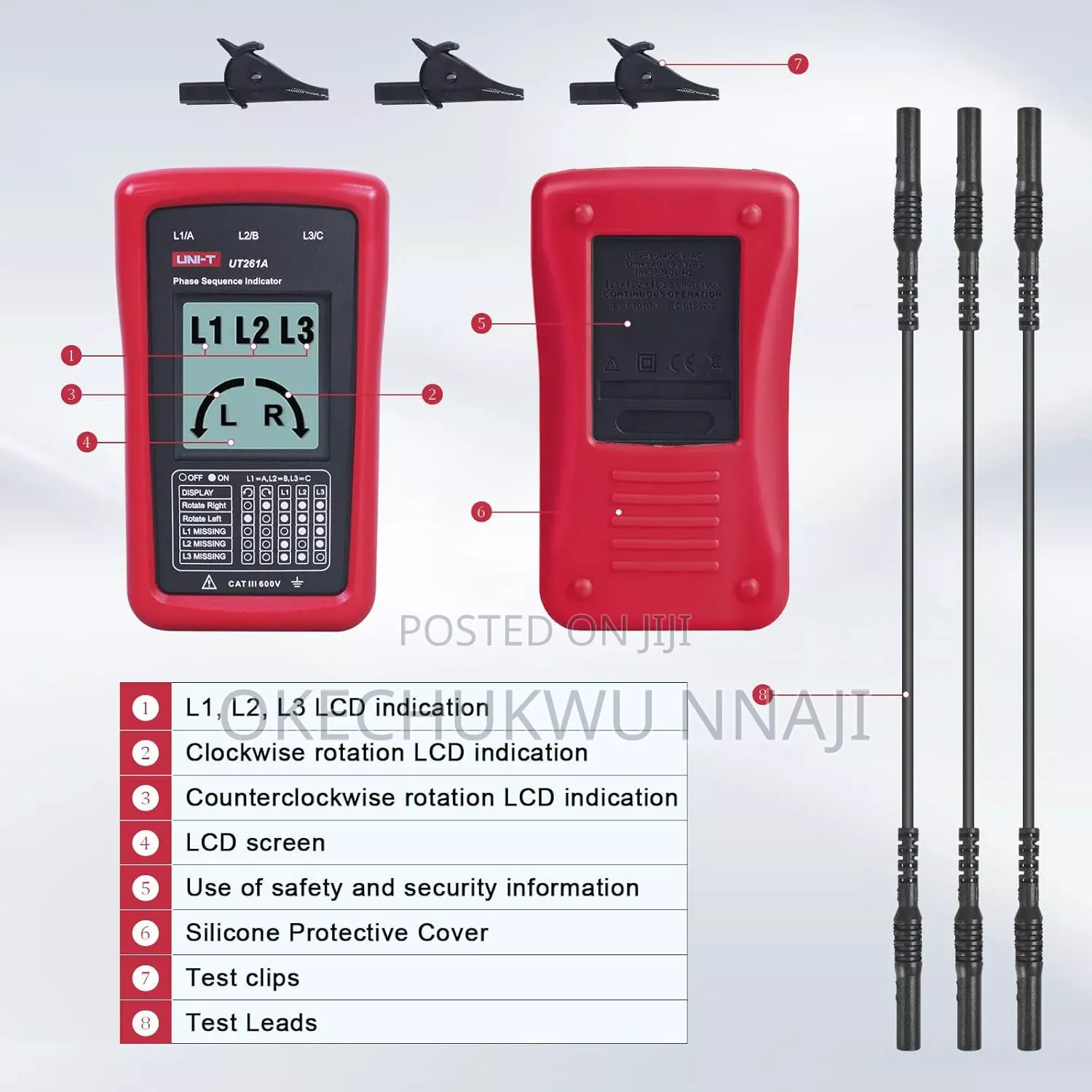 3-Phase Rotation Meter + Ac Phase Sequence Indicator 40v-690v