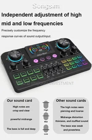 Quality Professional Audio Mixer Live Sound Card (Sx03)Multifunctional