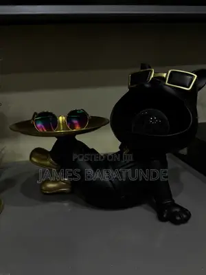 Black Figurine Tray Decorations Top