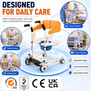 Clinical Multifunctional Hydraulic Lift Transfer Commode Chair