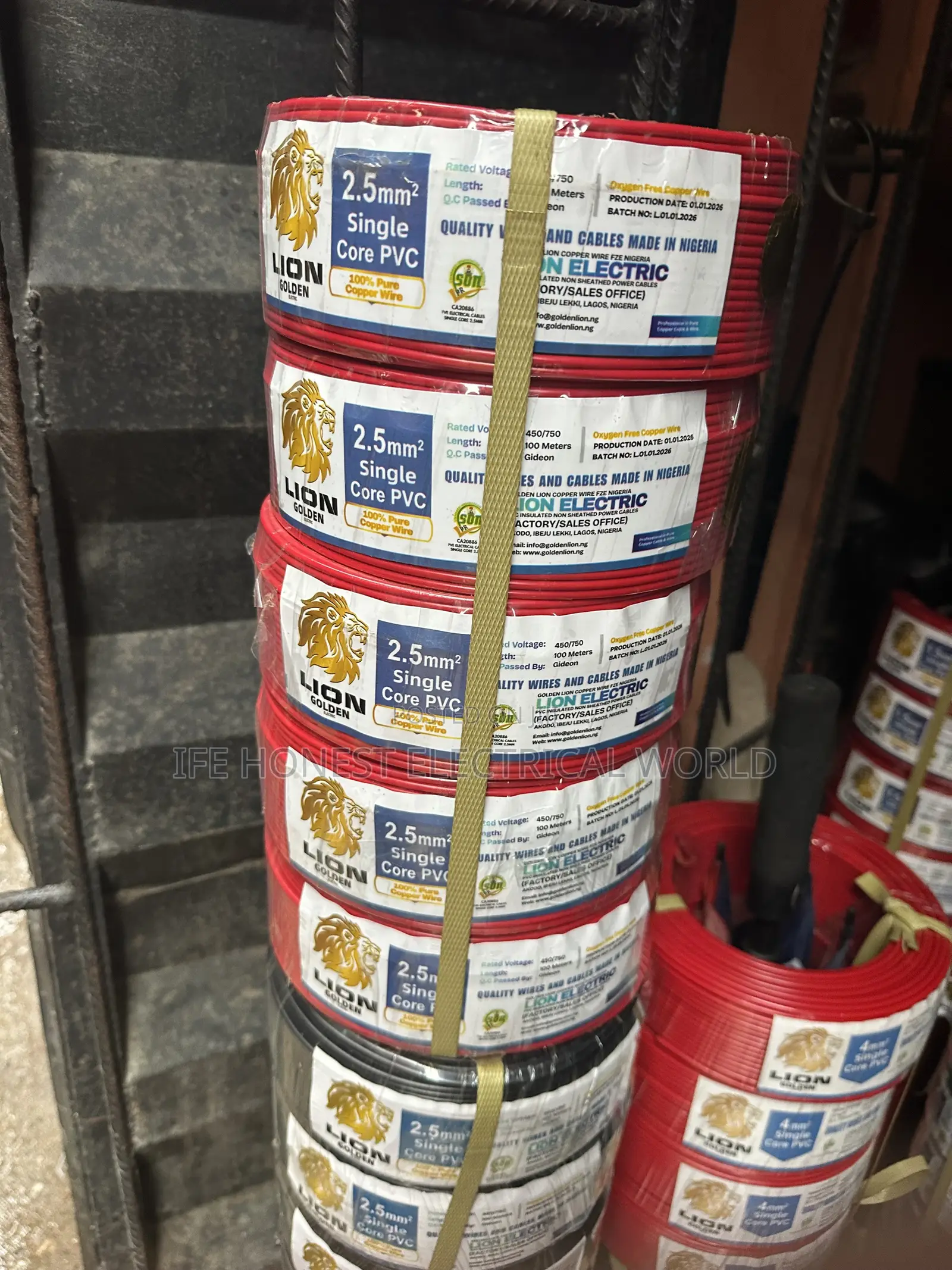 2.5mm Single Core Wire Red