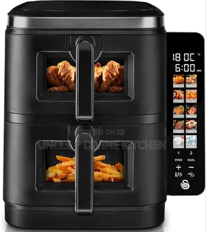 Swan 11l Twins Stacked Double Door Digital Air Fryer 2800w.